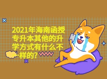 2021年海南函授专升本其他的升学方式有什么不一样的