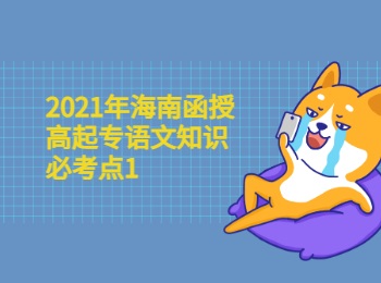 2021年海南函授高起专语文知识必考点1