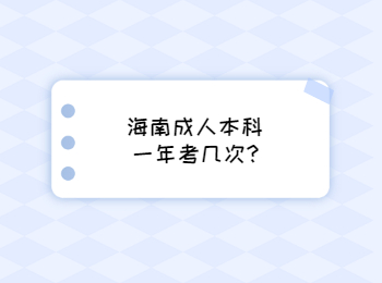 海南成人本科一年考几次?