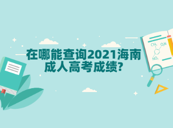 在哪能查询2021海南成人高考成绩?