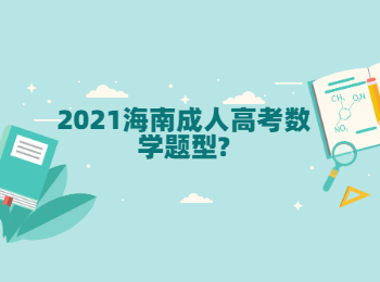 2021海南成人高考数学题型?