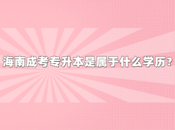 海南成考专升本是属于什么学历？