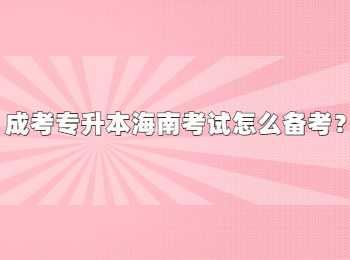 成考专升本海南考试怎么备考？