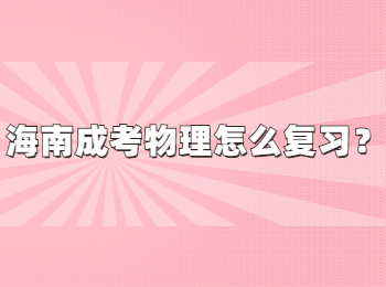 海南成考物理怎么复习？