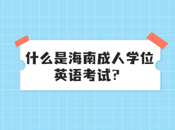 什么是海南成人学位英语考试？