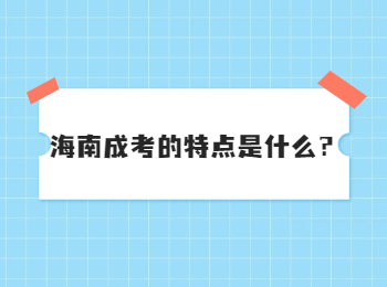 海南成考的特点是什么？