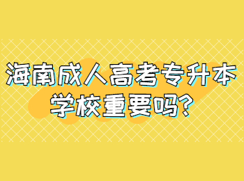 海南成人高考专升本学校重要吗