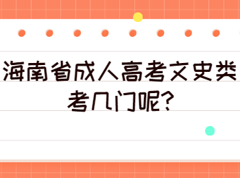 海南省成人高考文史类考几门呢