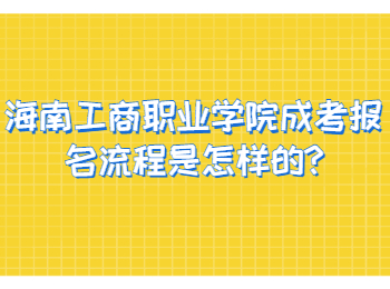 海南工商职业学院成考报名流程是怎样的