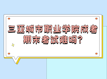 三亚城市职业学院成考期末考试难吗