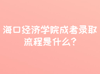 海口经济学院成考录取流程是什么