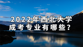 2022年西北大学成考专业有哪些？