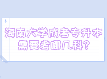 海南大学成考专升本需要考哪几科