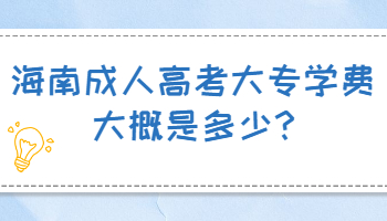 海南成人高考大专学费大概是多少