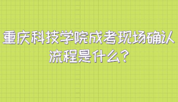 重庆科技学院成考现场确认流程是什么