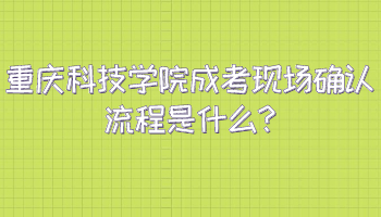 重庆科技学院成考现场确认流程是什么